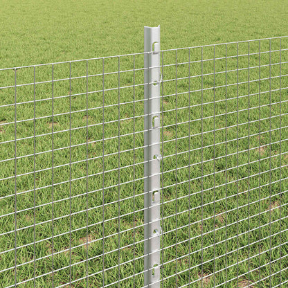 Welded Wire Fence with Posts 100 x 0.6 m Galvanised Steel Mesh