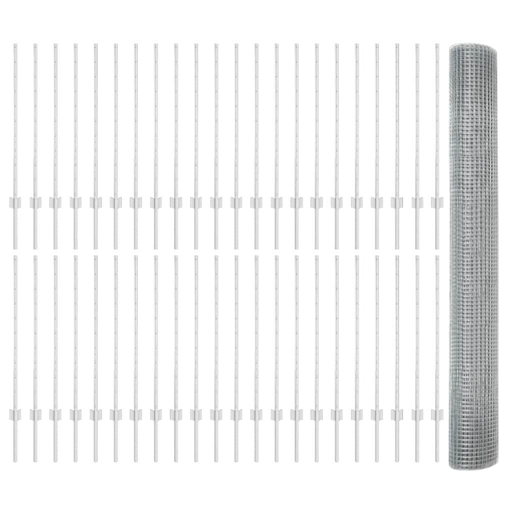Fence with Post Silver