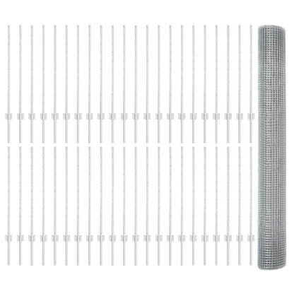 Fence with Post Silver