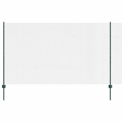 Welded Wire Fence with Posts 10 x 1.4 m PVC-Coated Steel Green