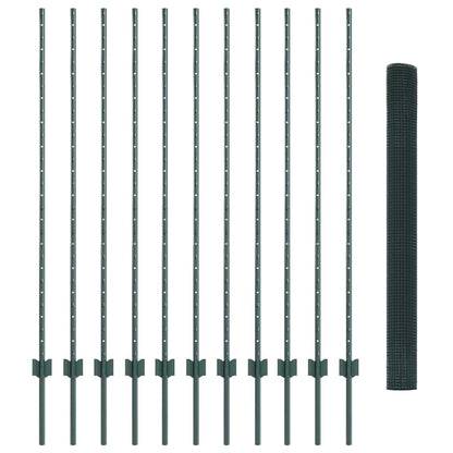 Fence with Post Green