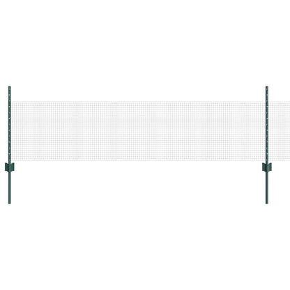 Welded Wire Fence with Posts 50 x 0.5 m PVC-Coated Steel Green