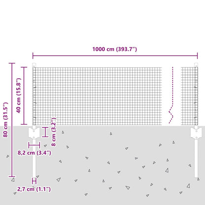 Fence with Post Grey