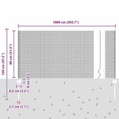 Fence with Post Grey