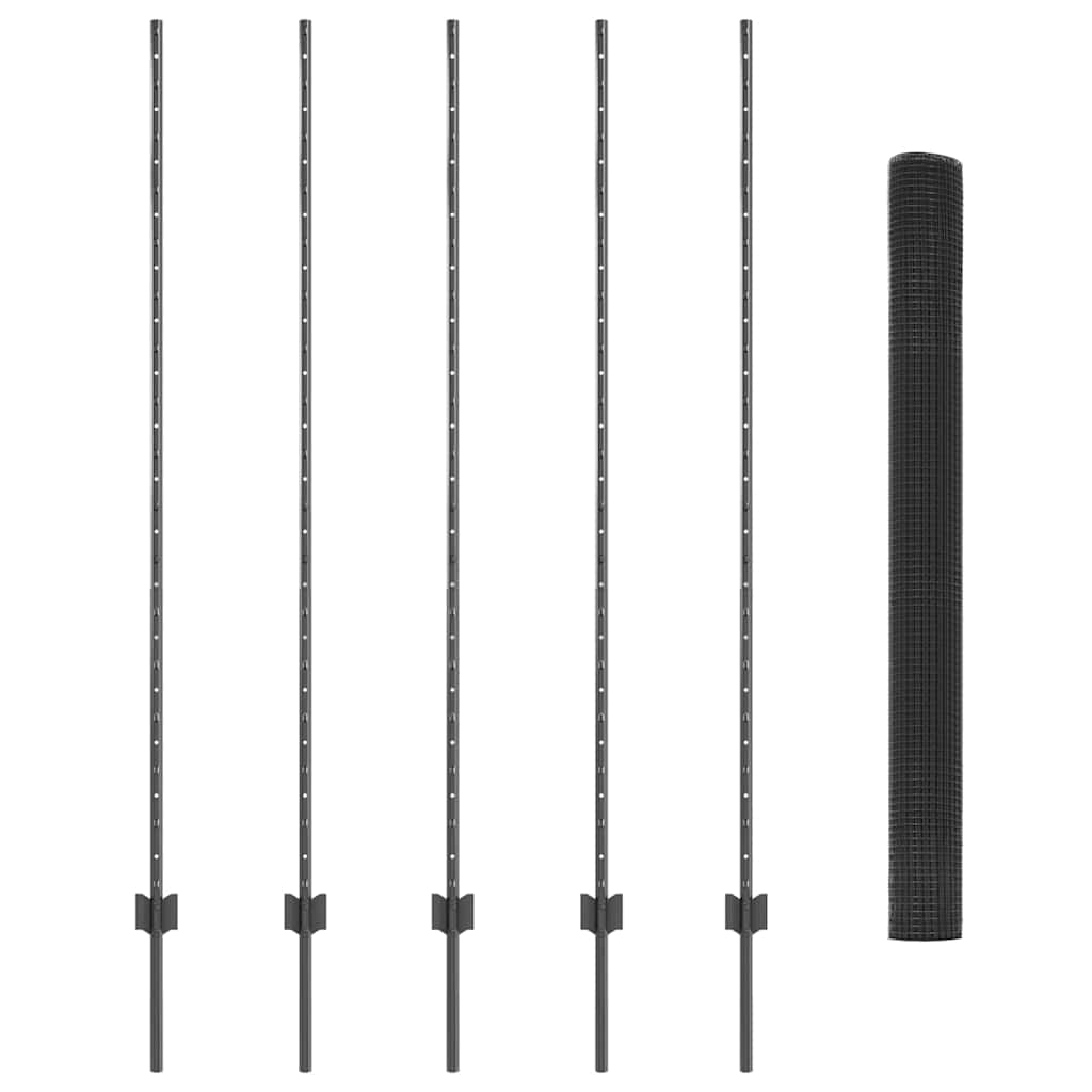 Fence with Post Grey