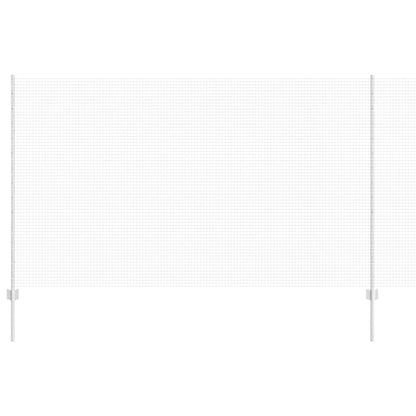 Welded Wire Fence with Posts 25 x 1.4 m PVC-Coated Steel Grey