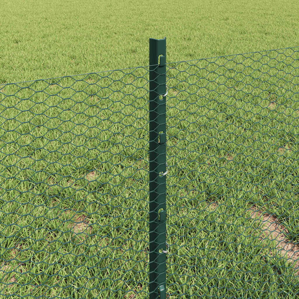 Welded Wire Fence 10 x 0.4 m PVC-Coated Steel Green Mesh