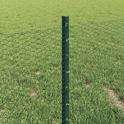 Welded Wire Fence 10 x 0.4 m PVC-Coated Steel Green Mesh