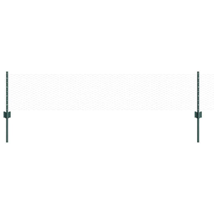 Hexagonal Fence with Post 10 x 0.4 m PVC-Coated Steel Green