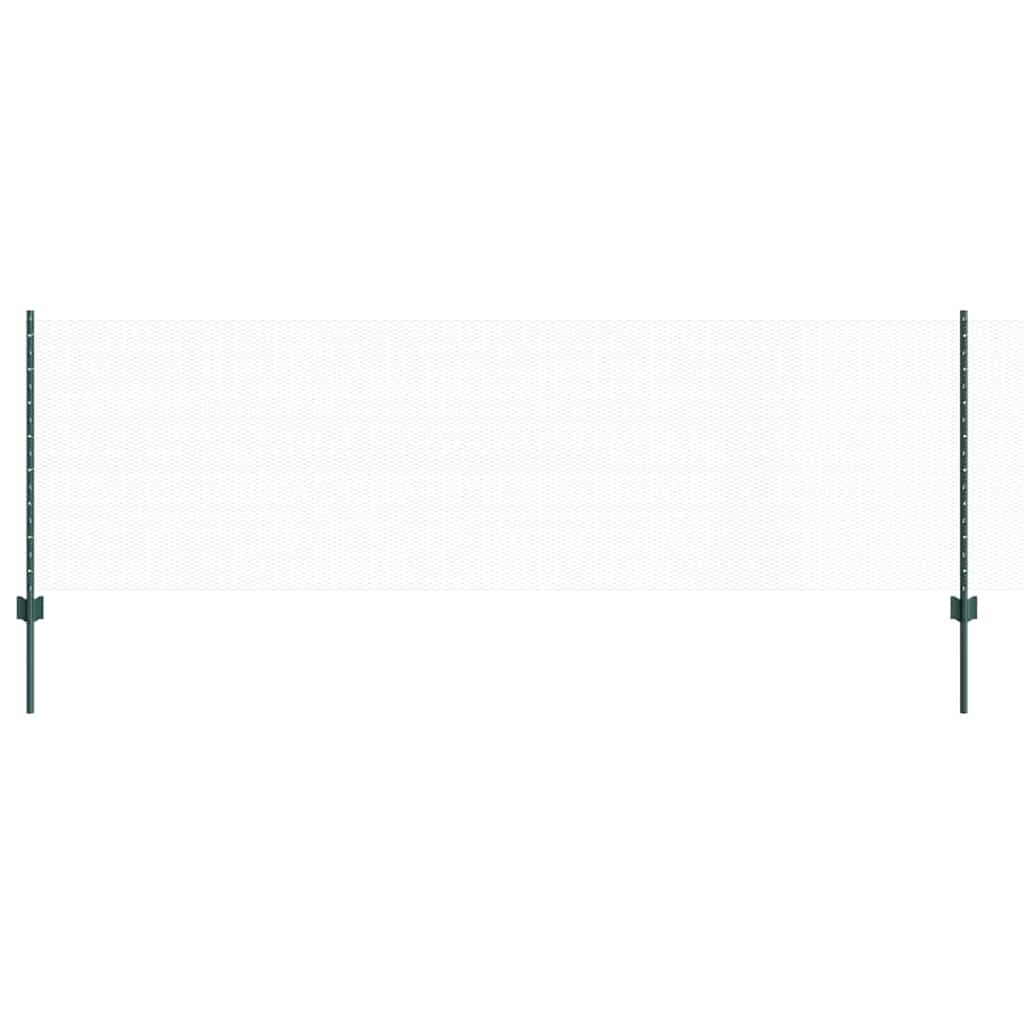 Hexagonal Fence with Post 10 x 0.8 m PVC-Coated Steel Green
