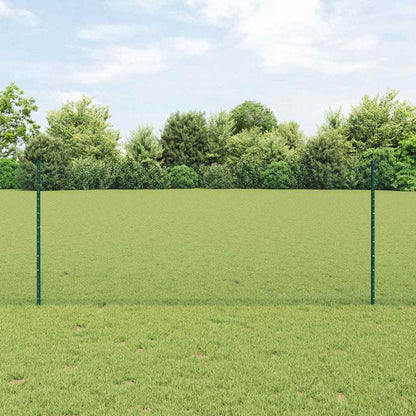 Hexagonal Fence with Post 10 x 1 m PVC-Coated Steel Green Mesh