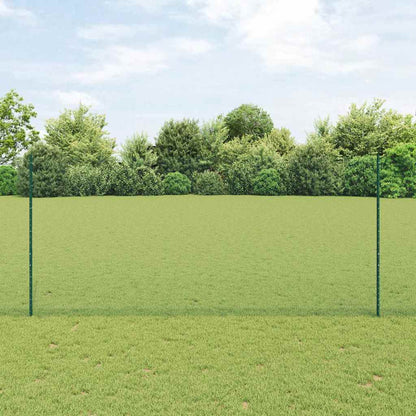 Hexagonal Fence with Post 10 x 1.4 m PVC-Coated Steel Green