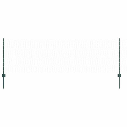Hexagonal Fence with Post 25 x 0.8 m PVC-Coated Steel Green
