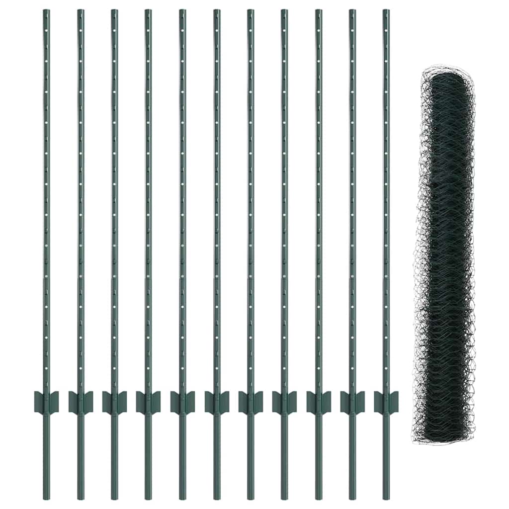 Fence with Post Green