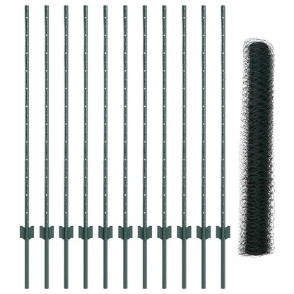 Fence with Post Green
