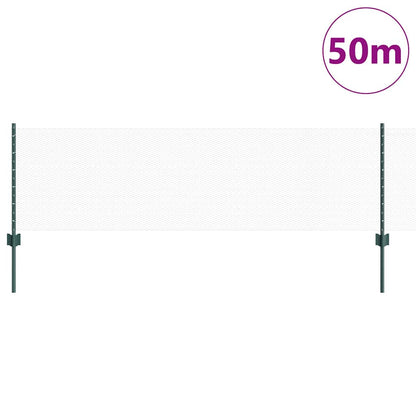Hexagonal Fence with Post 50 x 0.6 m PVC-Coated Steel Green