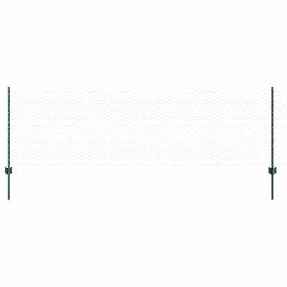 Hexagonal Fence with Post 50 x 0.8 m PVC-Coated Steel Green