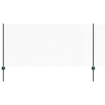 Hexagonal Fence with Post 50 x 1 m PVC-Coated Steel Green Mesh