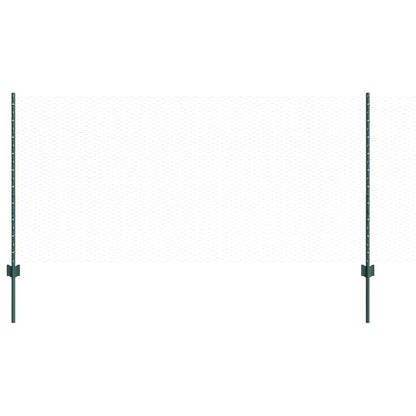 Hexagonal Fence with Post 50 x 1 m PVC-Coated Steel Green Mesh