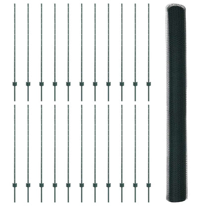 Fence with Post Green