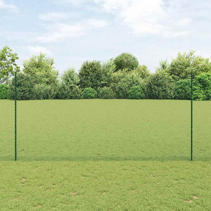 Hexagonal Fence with Post 50 x 1.6 m PVC-Coated Steel Green