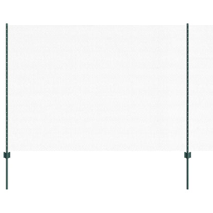 Hexagonal Fence with Post 50 x 1.6 m PVC-Coated Steel Green