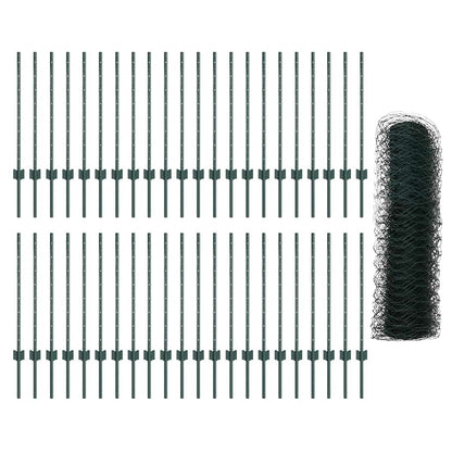 Fence with Post Green