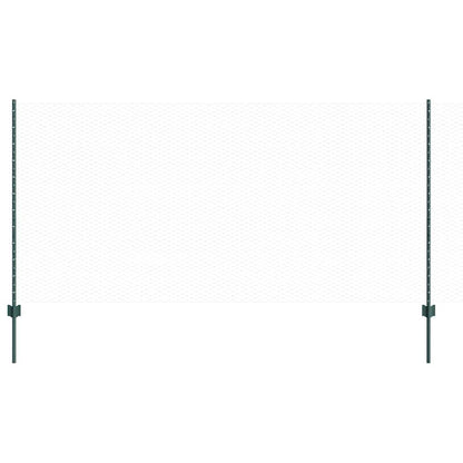 Hexagonal Fence with Post 100 x 1.2 m PVC-Coated Steel Green