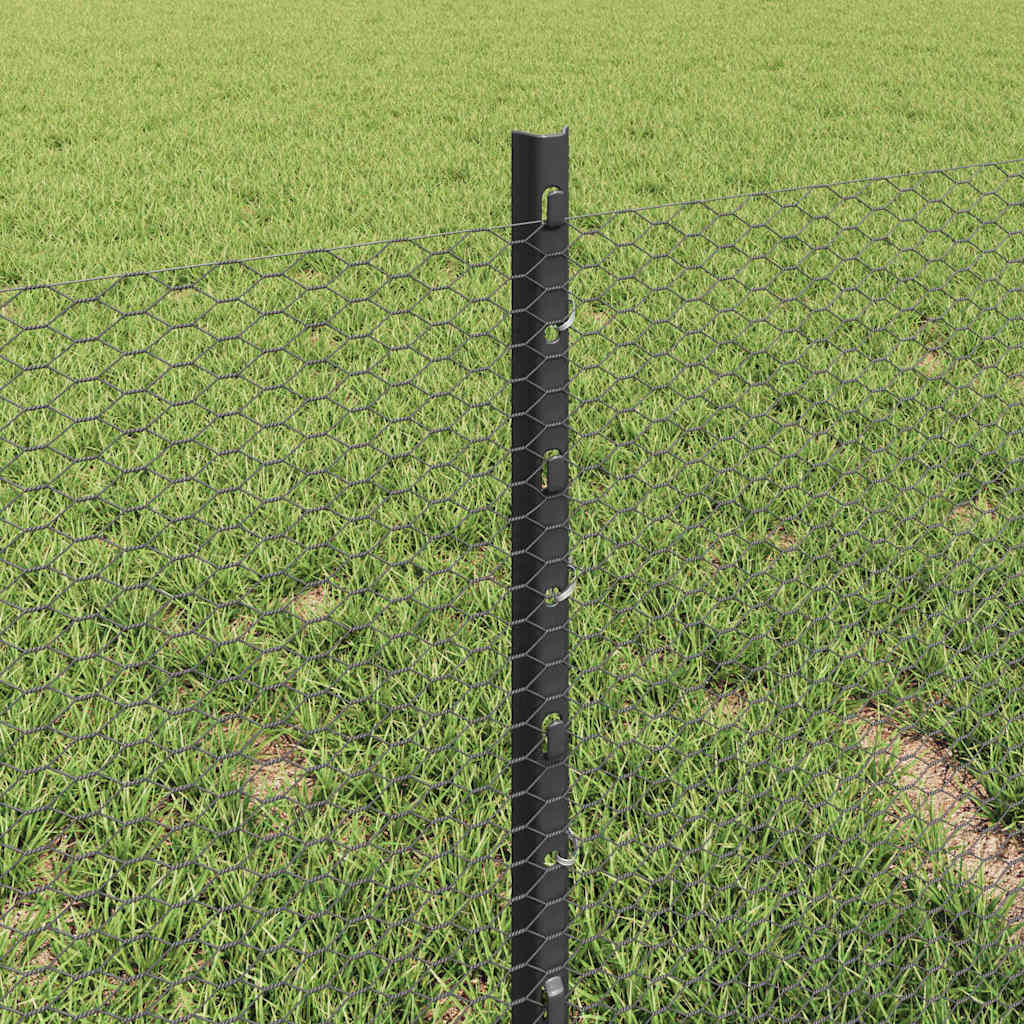 Fence with Post Grey