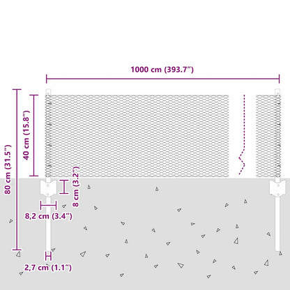 Fence with Post Grey
