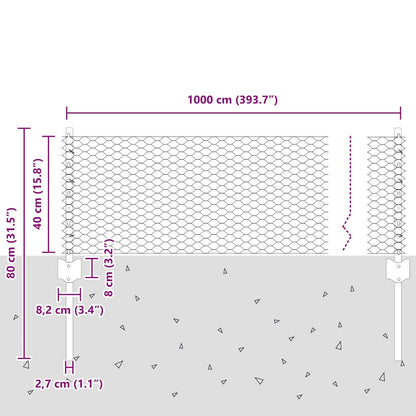 Fence with Post Grey