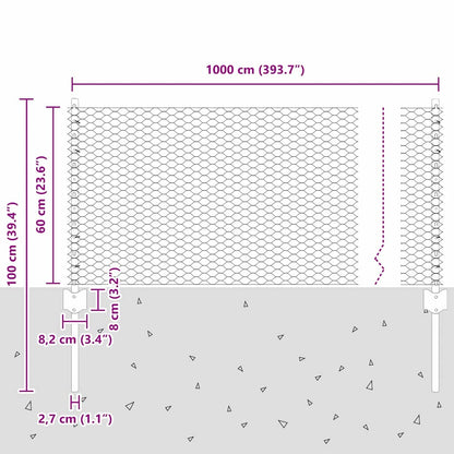 Fence with Post Grey