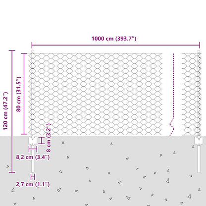 Fence with Post Grey