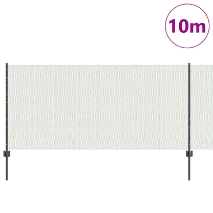 Hexagonal Fence with Post 10 x 1 m PVC-Coated Steel Grey Mesh