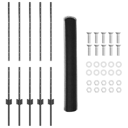 Fence with Post Grey