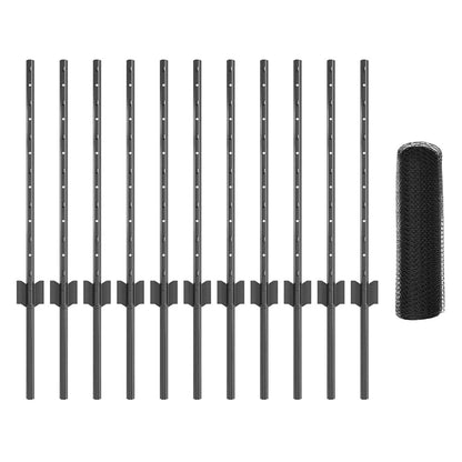 Fence with Post Grey