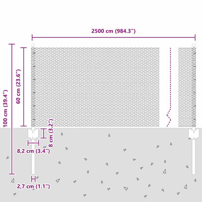 Fence with Post Grey