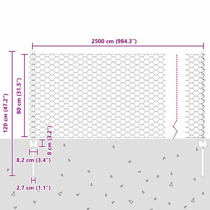 Fence with Post Grey