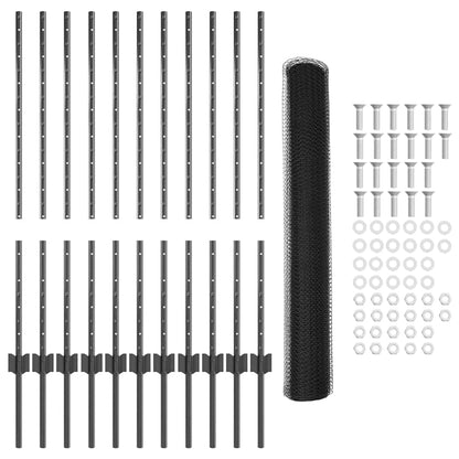 Fence with Post Grey