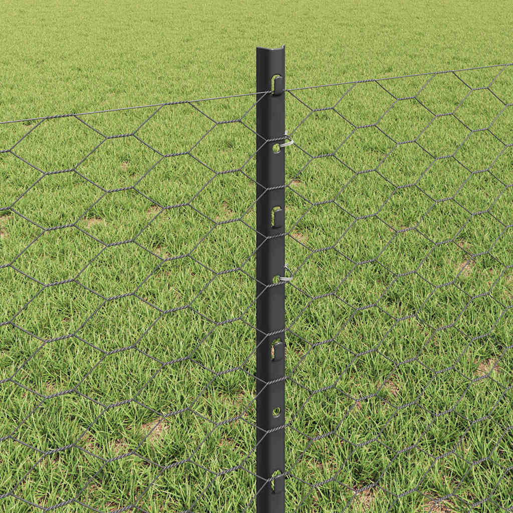 Fence with Post Grey