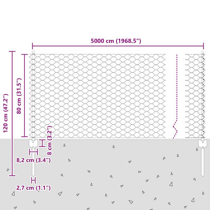 Fence with Post Grey