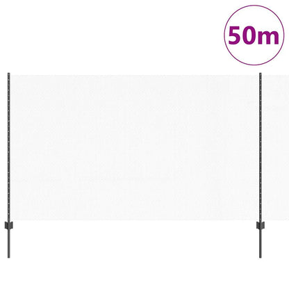 Hexagonal Fence with Post 50 x 1.4 m PVC-Coated Steel Grey Mesh