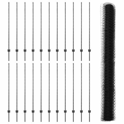 Fence with Post Grey
