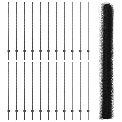 Fence with Post Grey