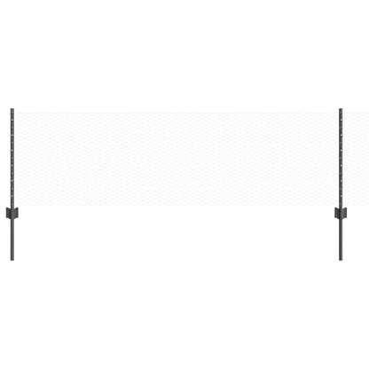 Hexagonal Fence with Post 100 x 0.6 m PVC-Coated Steel Grey