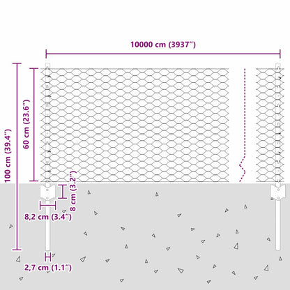 Fence with Post Grey