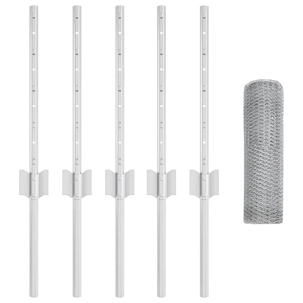 Fence with Post Silver