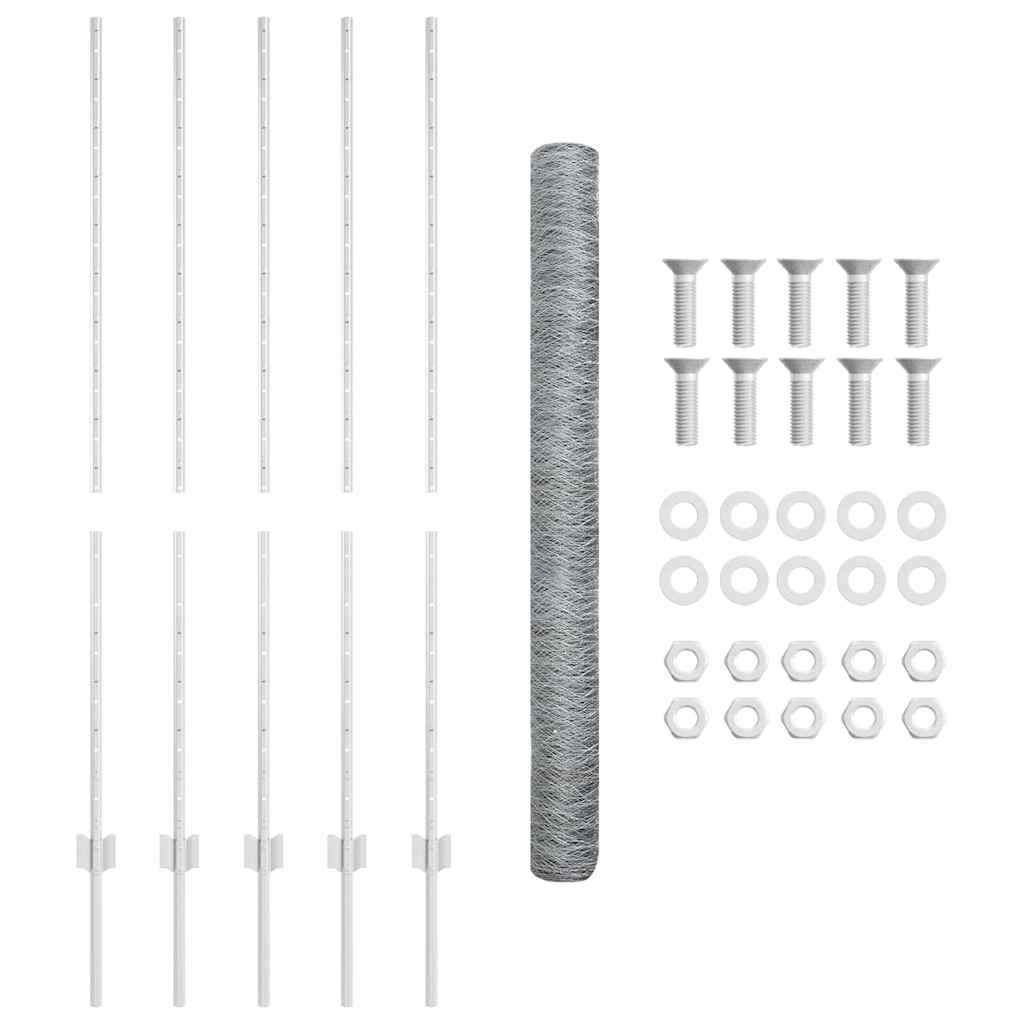 Fence with Post Silver