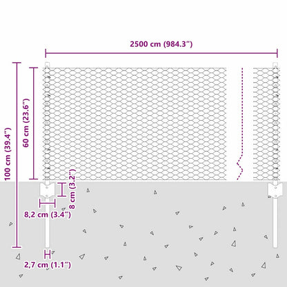 Fence with Post Silver