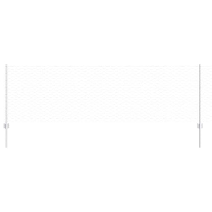 Hexagonal Fence with Post 25 x 0.8 m Galvanised Steel Silver